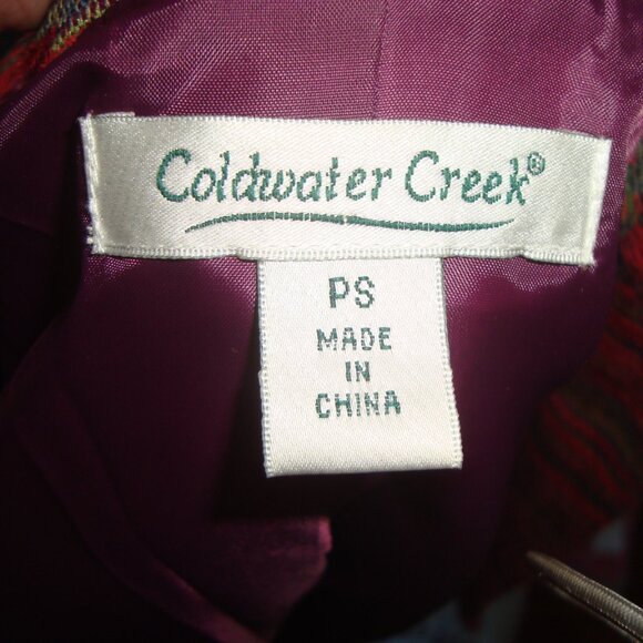 Coldwater Creek Redish Multicolor Lined Open Blazer Size P8 - Picture 6 of 7
